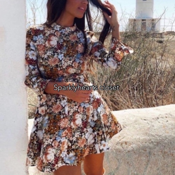 New Zara Printed Dress in Multicolored - Picture 7 of 10